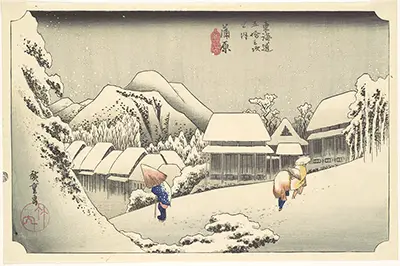 Evening Snow at Kanbara Hiroshige